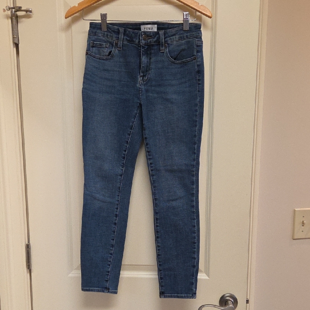 Pistola Women's Skinny Jeans in Classic Blue